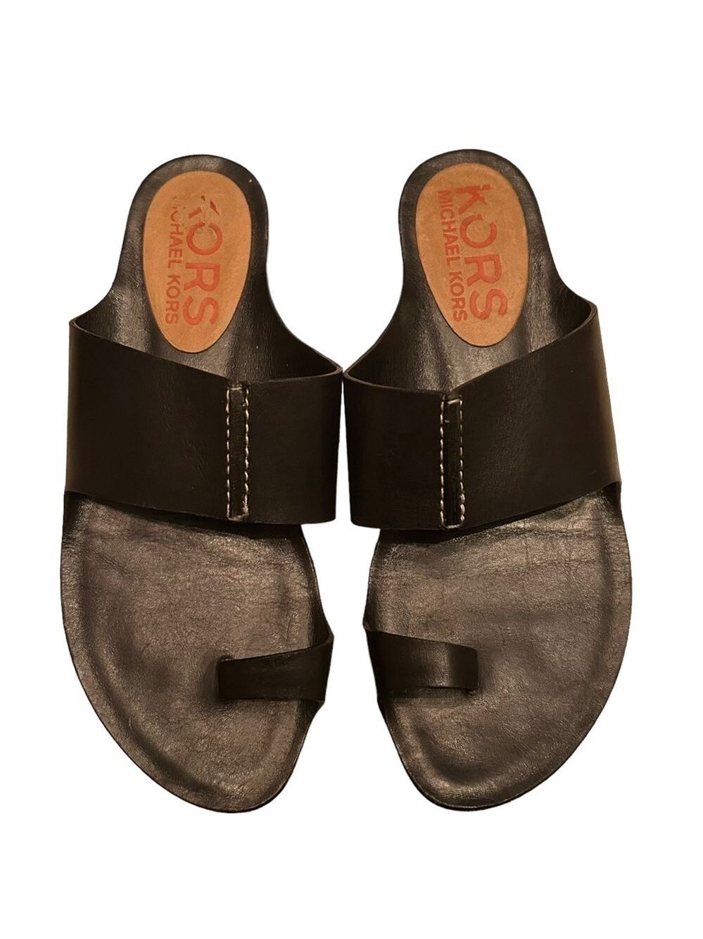 Michael Kors Toe Ring Leather Sandal